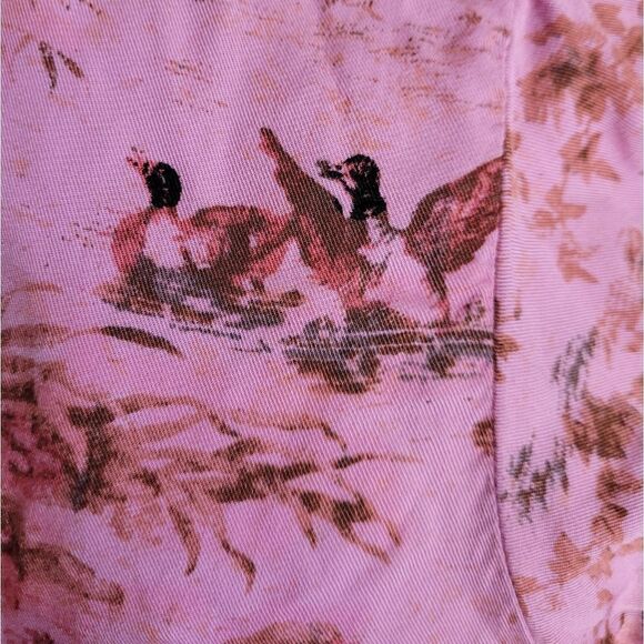 ANTHROPOLOGIE Pilcro pink femme utility gorp duck blouse button up‎ shirt L - Picture 8 of 11